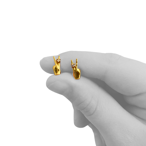 Handpeace stud earrings - sterling silver 925