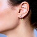 Sprinkling Earrings - rodhium plated brass