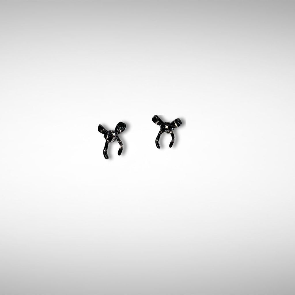 Liquorice Earrings - black plated brass