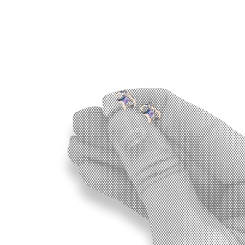 Cosmic petit earrings - purple