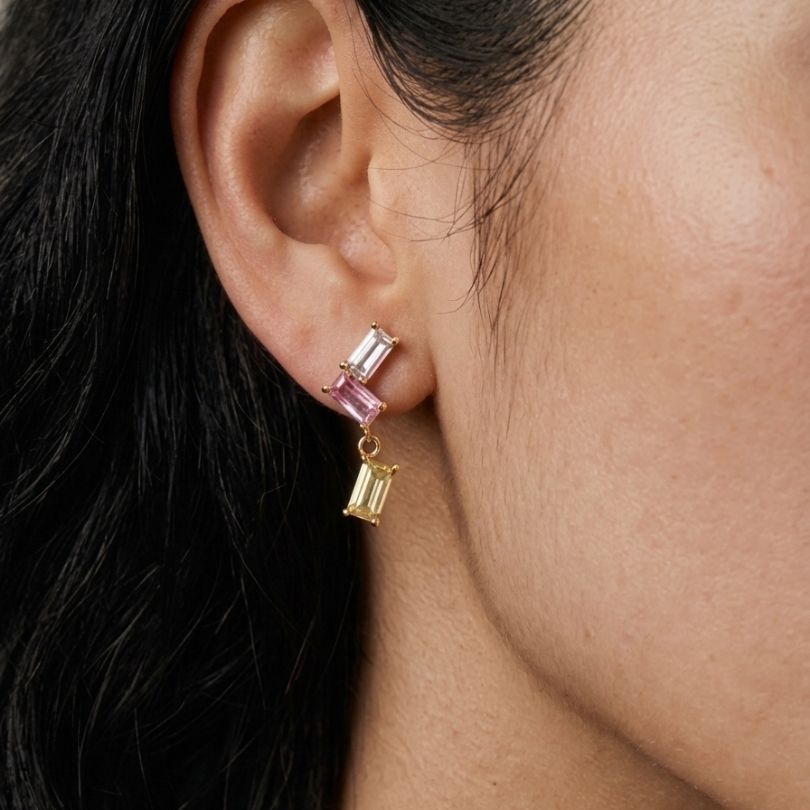 Orecchini Sprinkle - ottone con placcatura oro 18K
