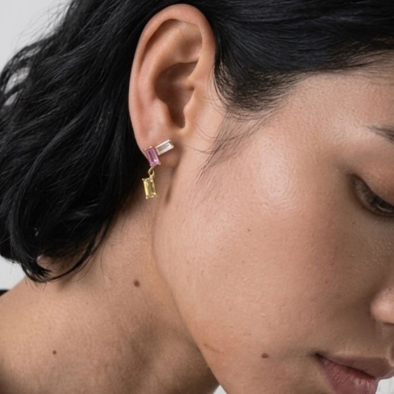 Orecchini Sprinkle - ottone con placcatura oro 18K