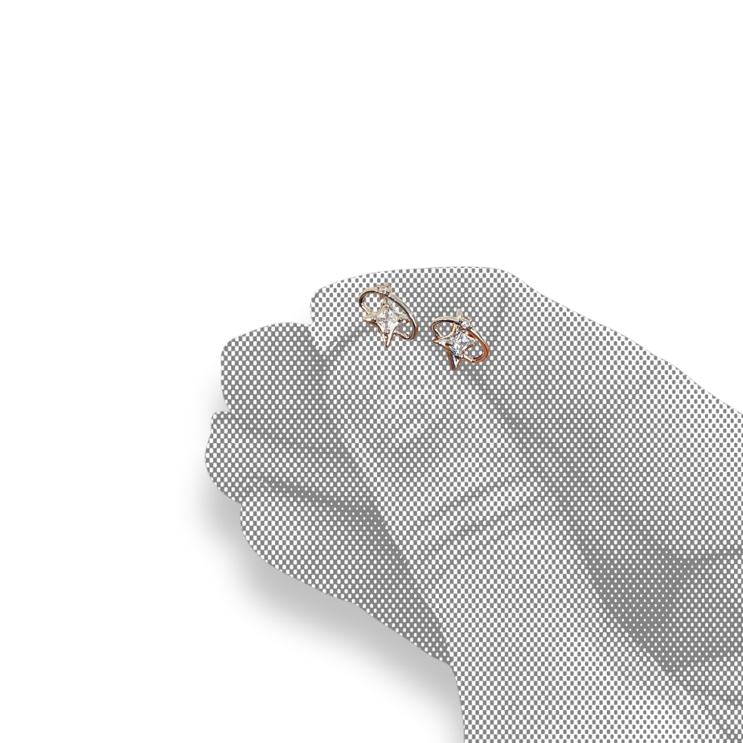 Cosmic petit earrings - white