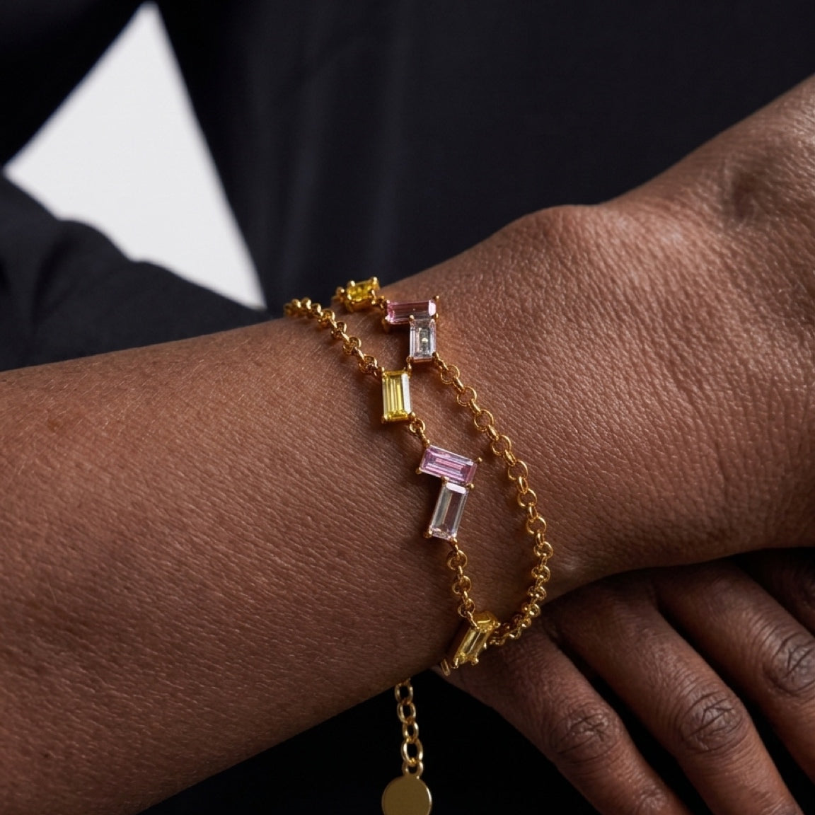 Pulsera dorada Sprinkling de Happy Smirk