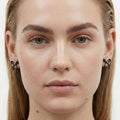 Liquorice Earrings - black plated brass