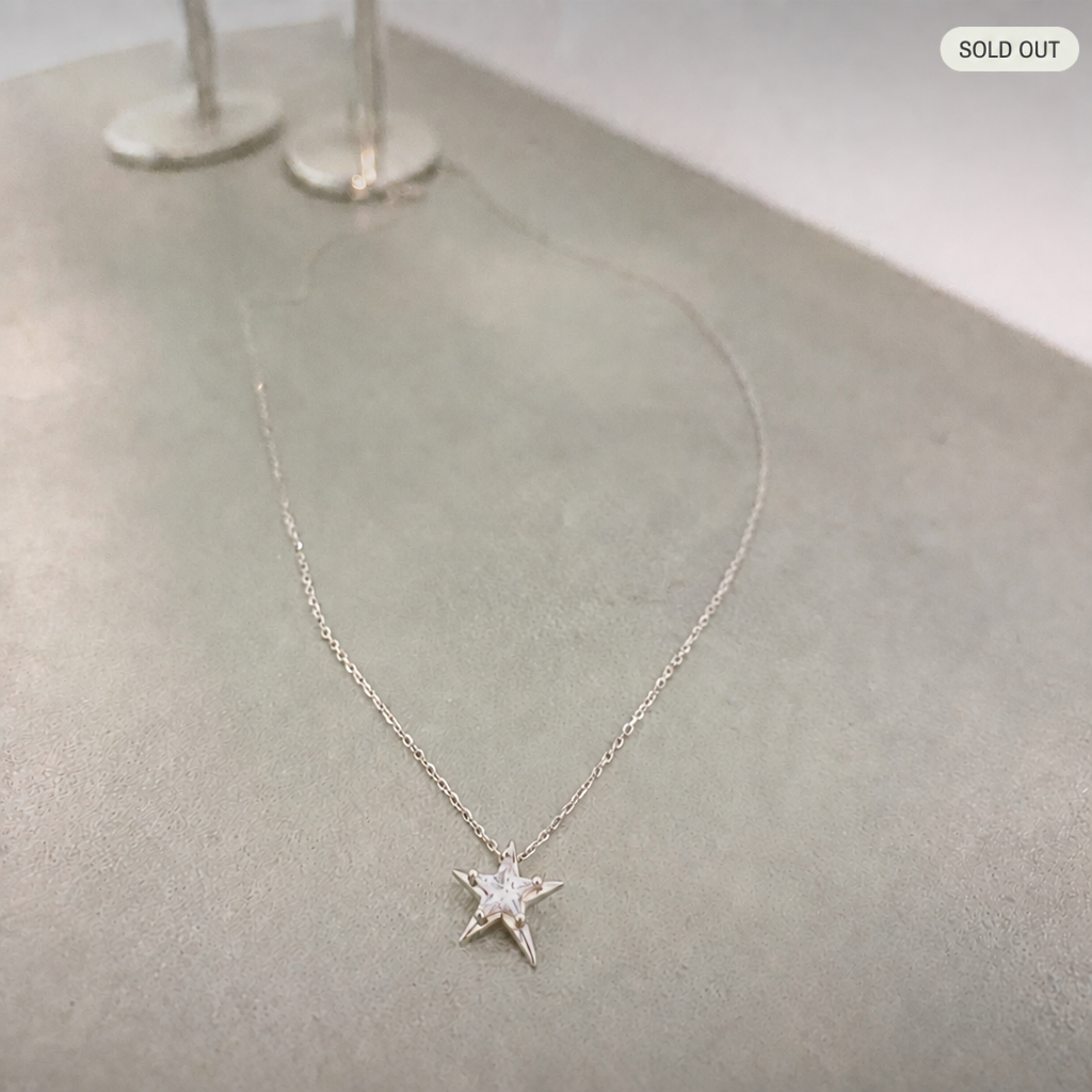 Detalle del colgante del collar Starlight en plata 925