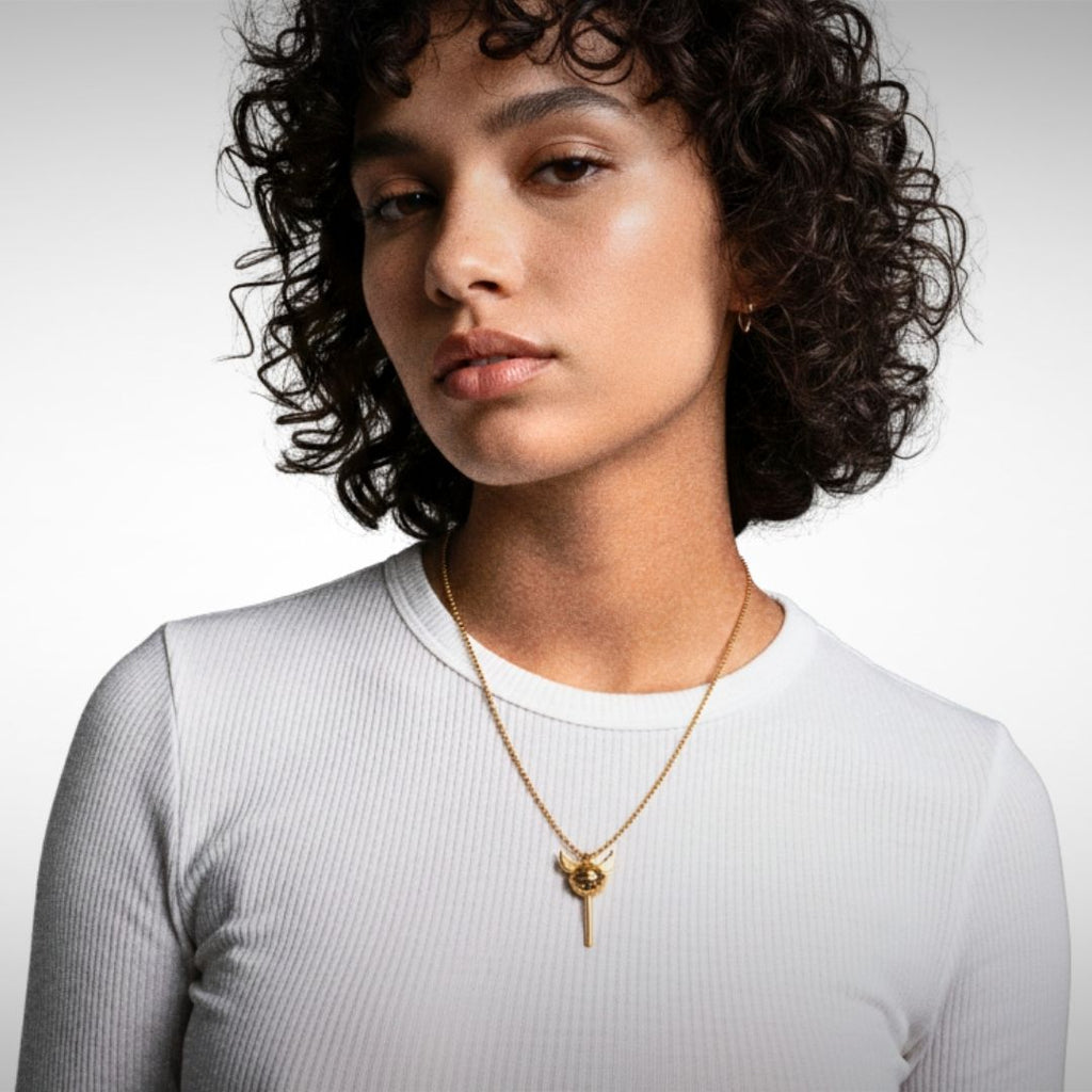 Dreamy lollipop necklace - steel